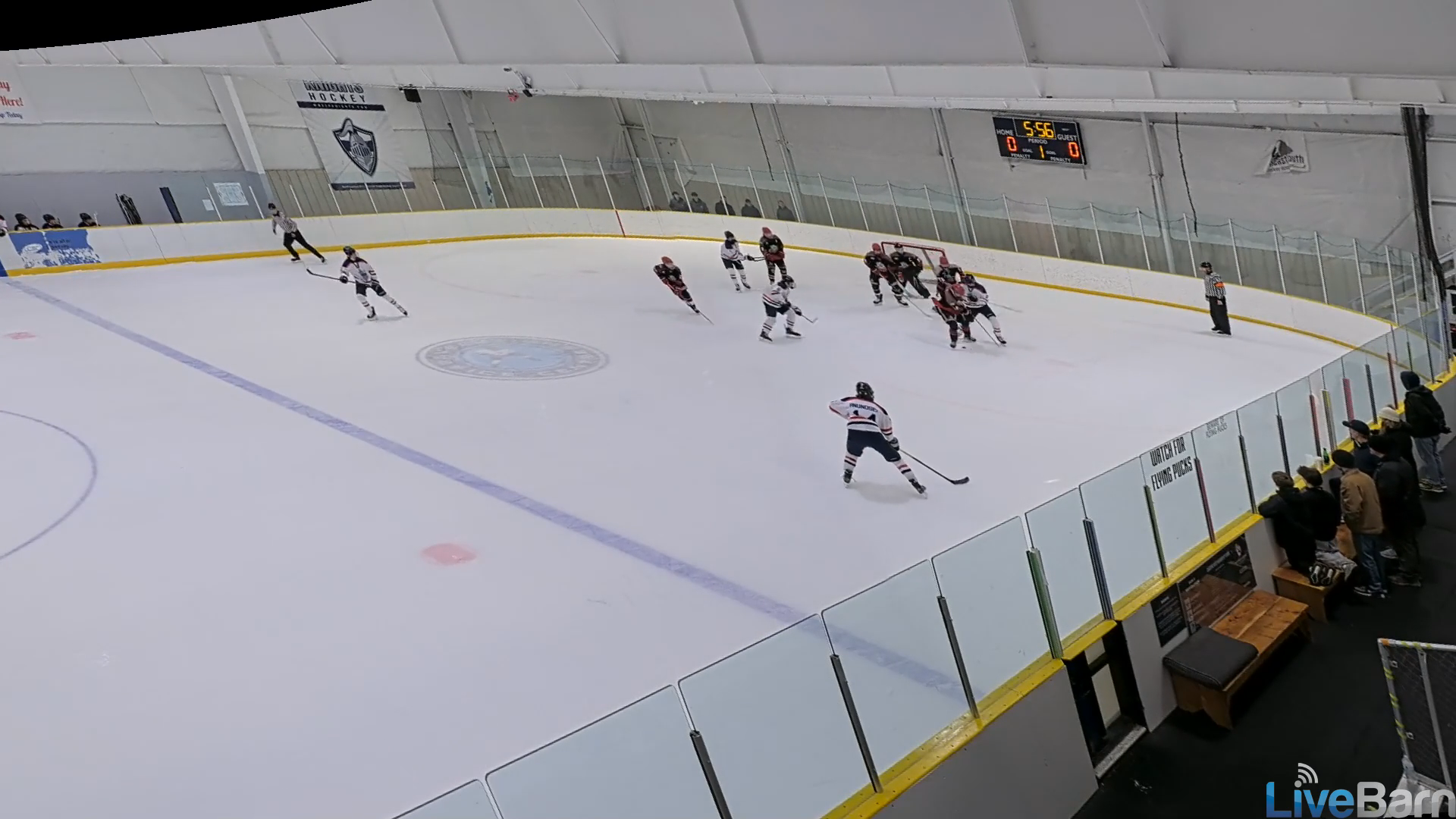 Glove save off rebound in front.