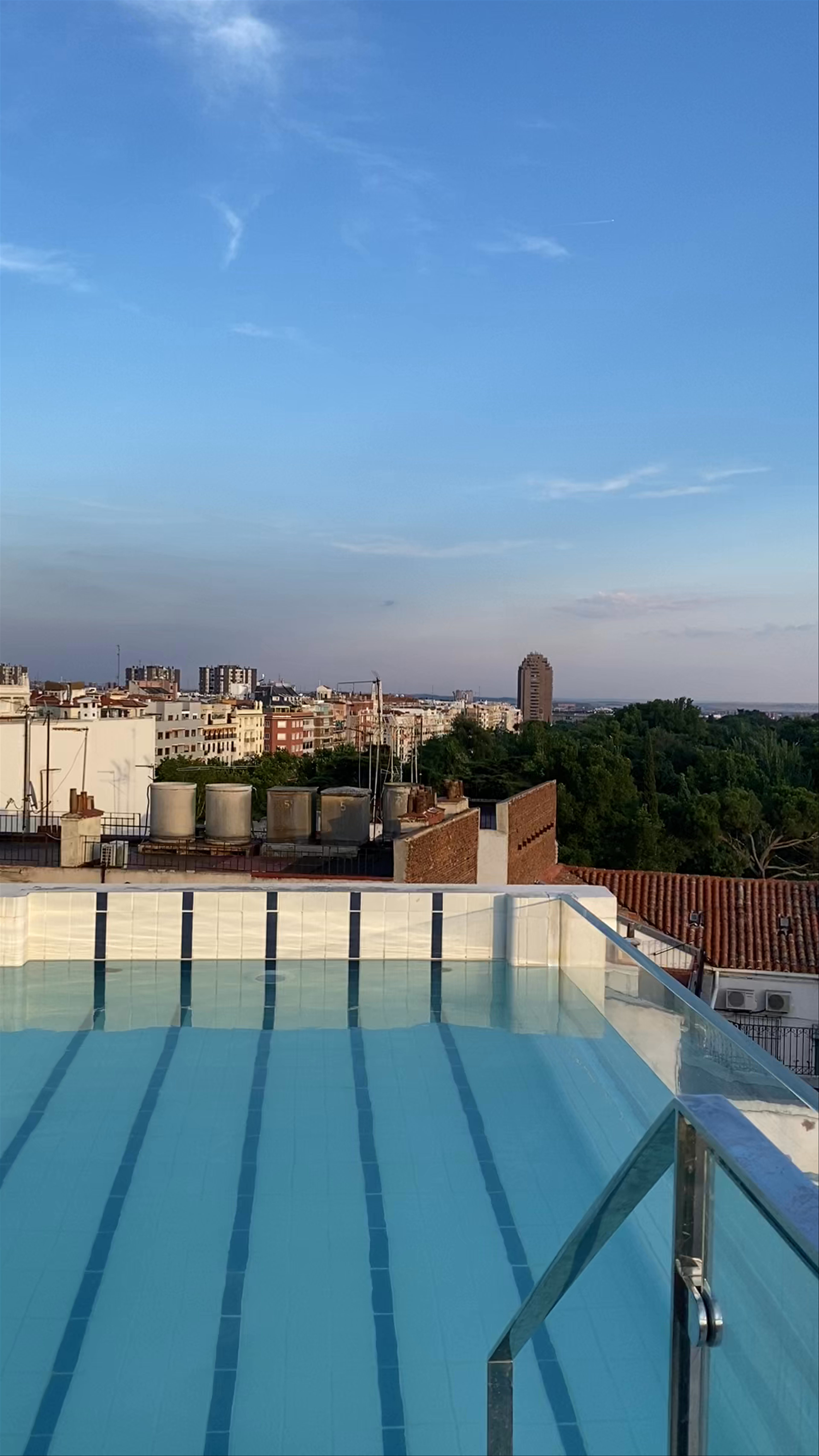 Rooftop Pool Serenity with Panoramic Views in Madrid