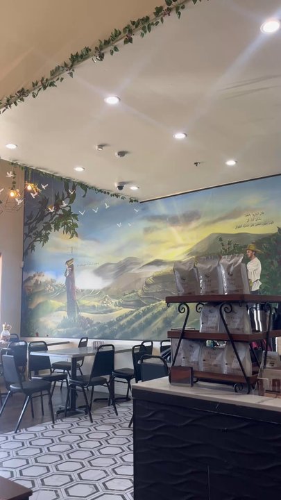 Mokha Cafe - wow! beautiful mural! - Coffee & Tea Near Me - Bakersfield, California