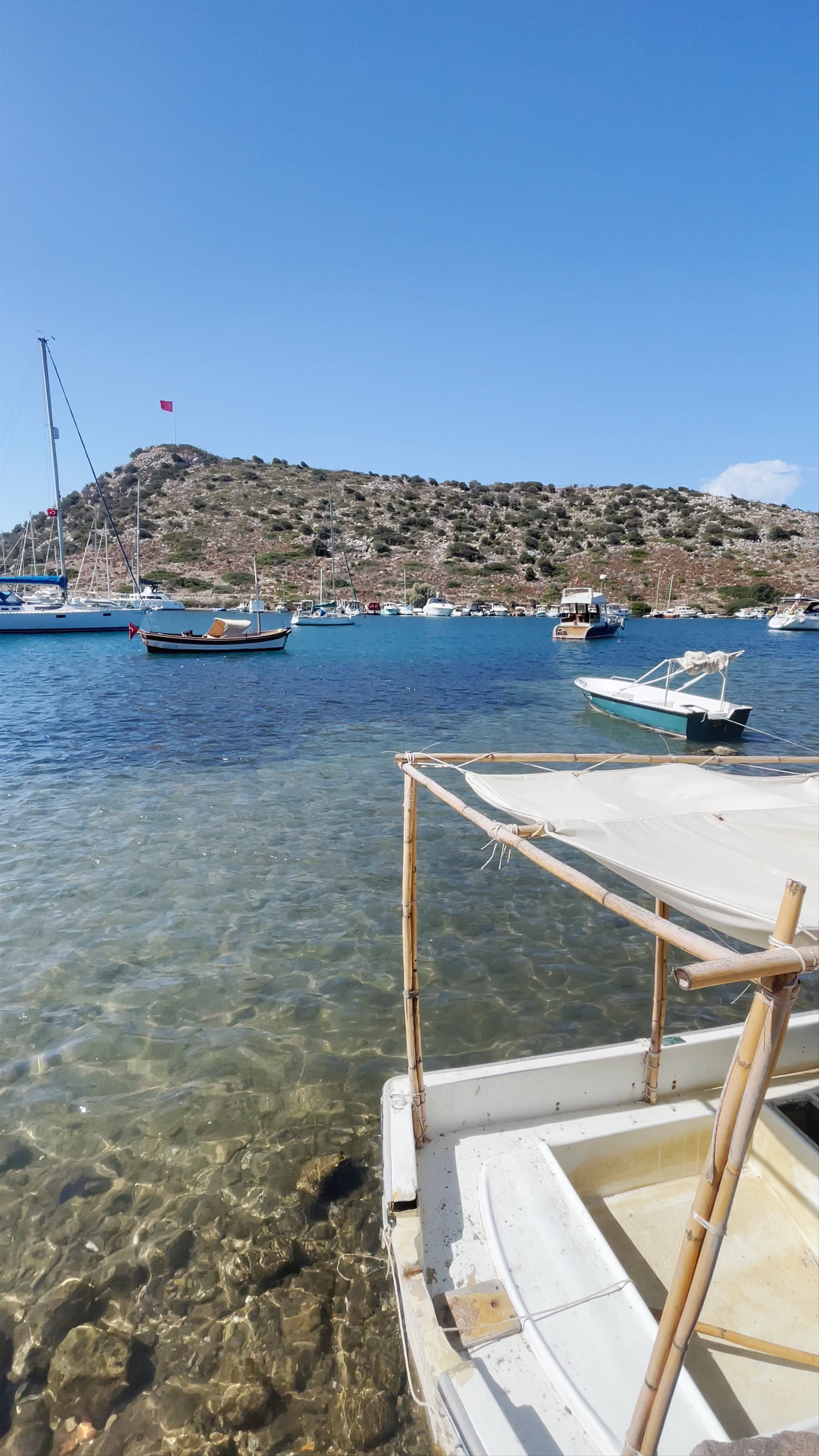 Serene Seascape at Gümüşlük Limanı Plajı, Bodrum