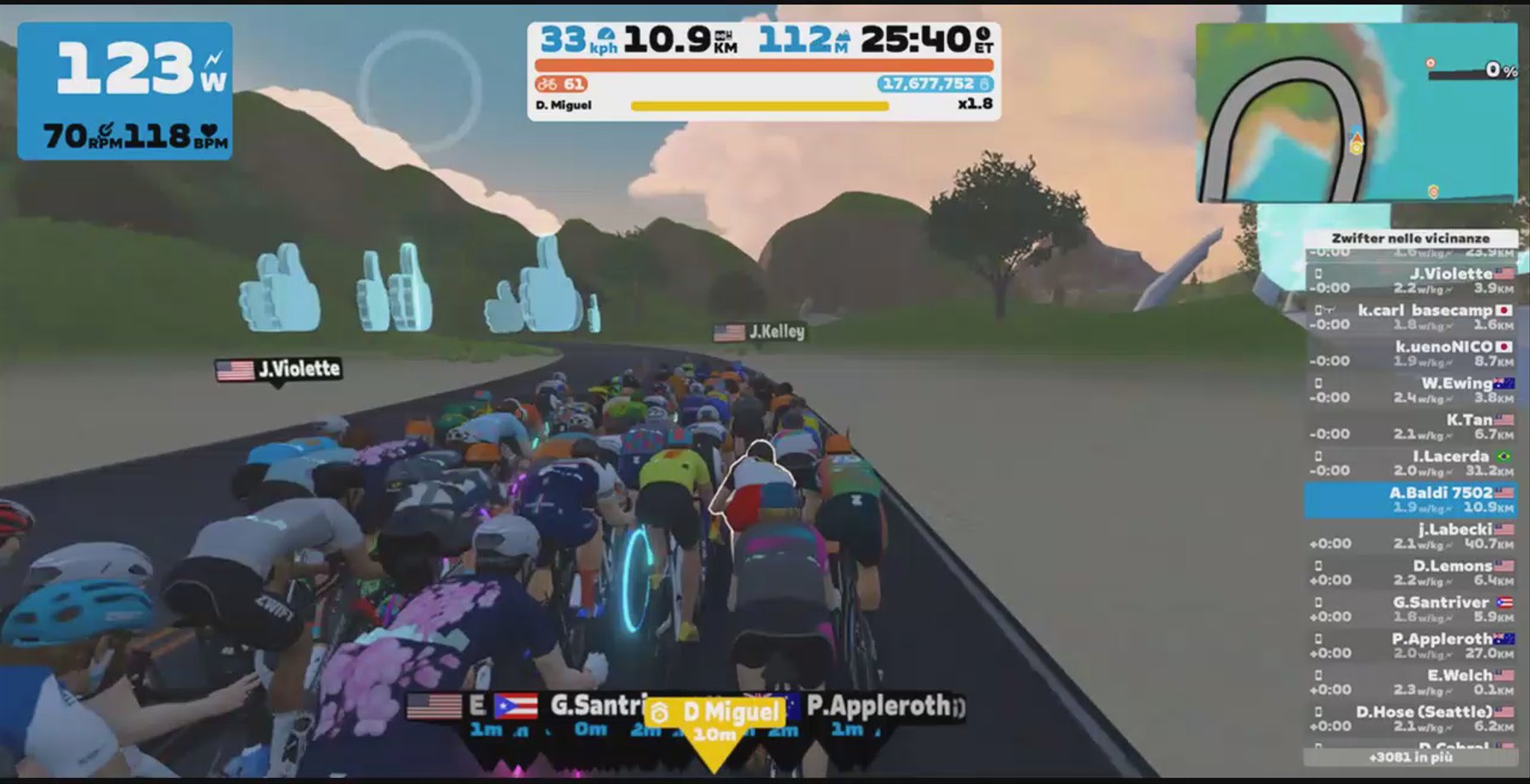 Zwift - Pacer Group Ride: The Big Ring in Watopia with Miguel