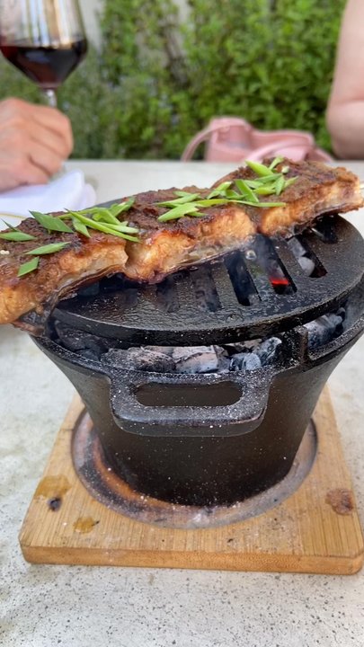 Von Bismarck - Reno Food and Drink Week - cherry treacle eel served  on the grill - German Near Me - Reno, Nevada