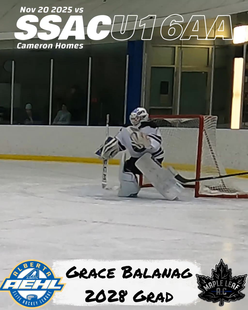 Grace Balanag's Stellar Saves vs SSAC U16AA - Nov 20 Highlights