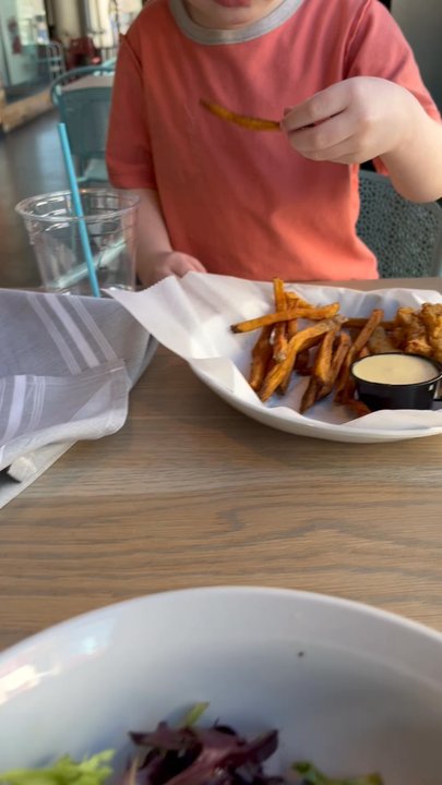 Jekyll Brewing - My son is 4 and he approves of the french fries and chicken.  He likes bbq sauce though but he ate them plain. - American Near Me - Woodstock, Georgia