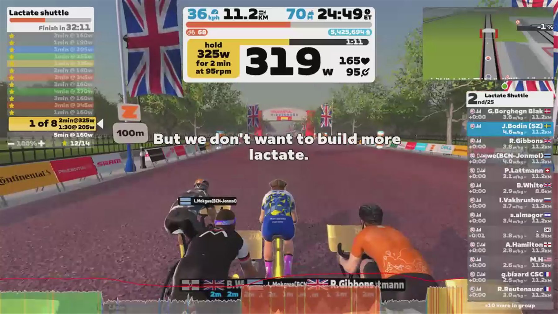 Zwift - Group Workout: Lactate Shuttle (E) on Classique in London