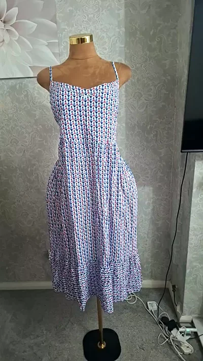 Plus Size Multi Color Sleeveless Dress