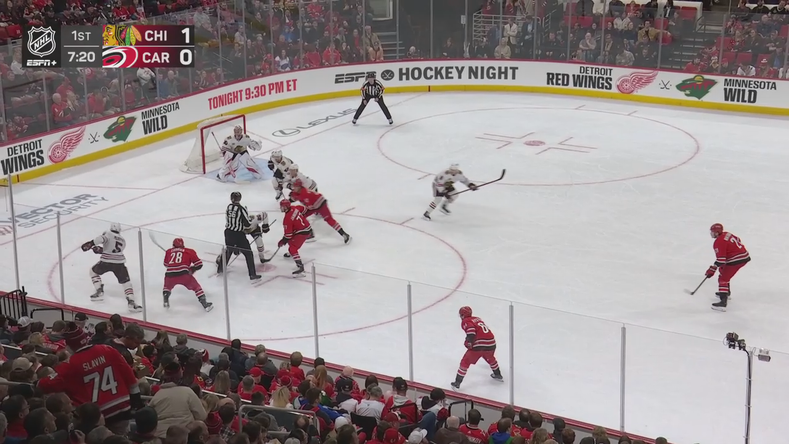 Joel Nyström with his first NHL goal vs. Chicago Blackhawks · Jan 23, 2026