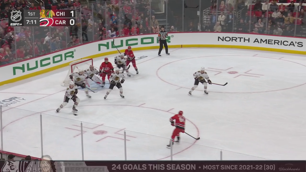 Joel Nyström with his first NHL goal vs. Chicago Blackhawks · Jan 23, 2026
