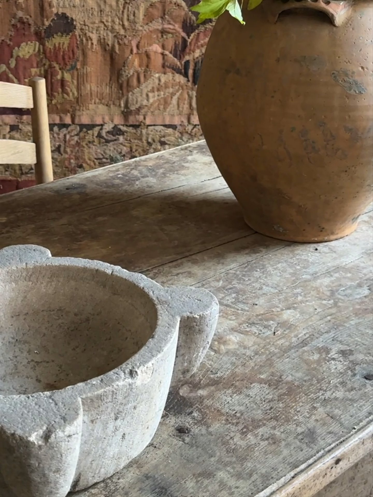 Antique French Stone Mortar
