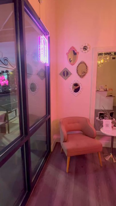 Pink Cherry Wax - How cute is this lobby area? - Waxing Near Me - Las Vegas, Nevada