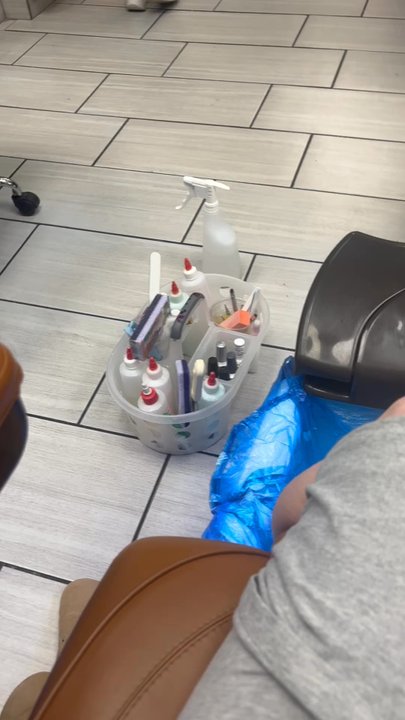 Bebe Nail Salon - You can see here the pumice stone she was originally going to use on me was used up by MANY people. And she kept it still! - Nail Salons Near Me - Amarillo, Texas