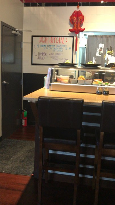 Asian Cafe - Picking up our take out. Super nice lady working at the front. - Sushi Bars Near Me - Monticello, Minnesota