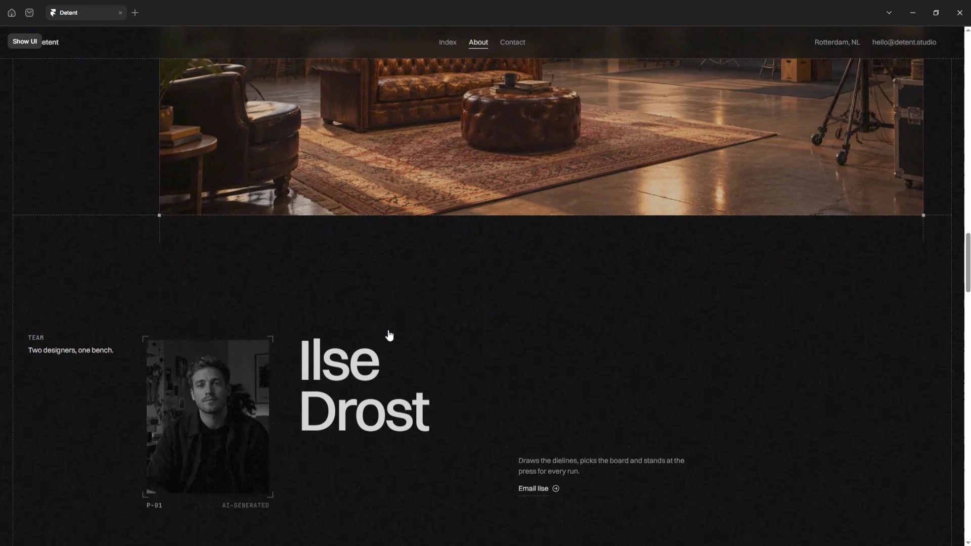 Finally getting somewhere with Detent. I ended up removing the pixelated look from the 3D elements. I still really like the idea, just not for this project. It was starting to fight the overall feel of the site instead of adding to it. The cleaner 3D direction feels much more like it.