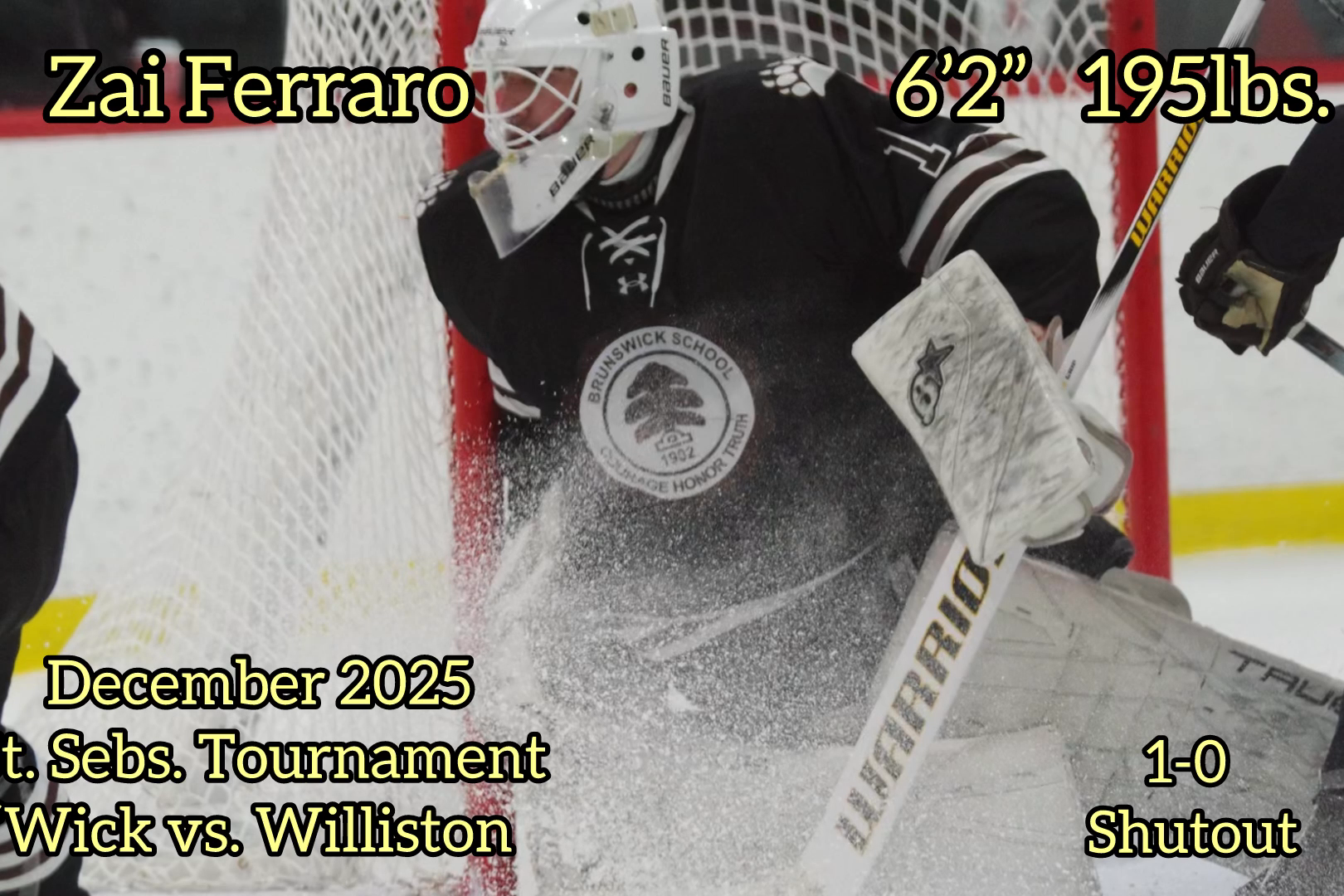 Zai Ferraro Shines in Brunswick's 1-0 Shutout at St. Sebastian's Tournament