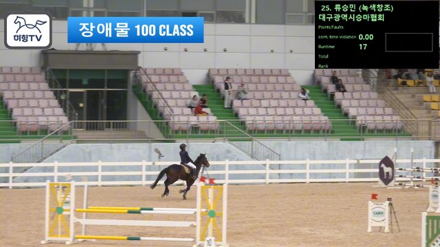 류승민 (녹색창조) — 2026 춘계전국승마대회 (생활체육&유소년) · 장애물 100cm