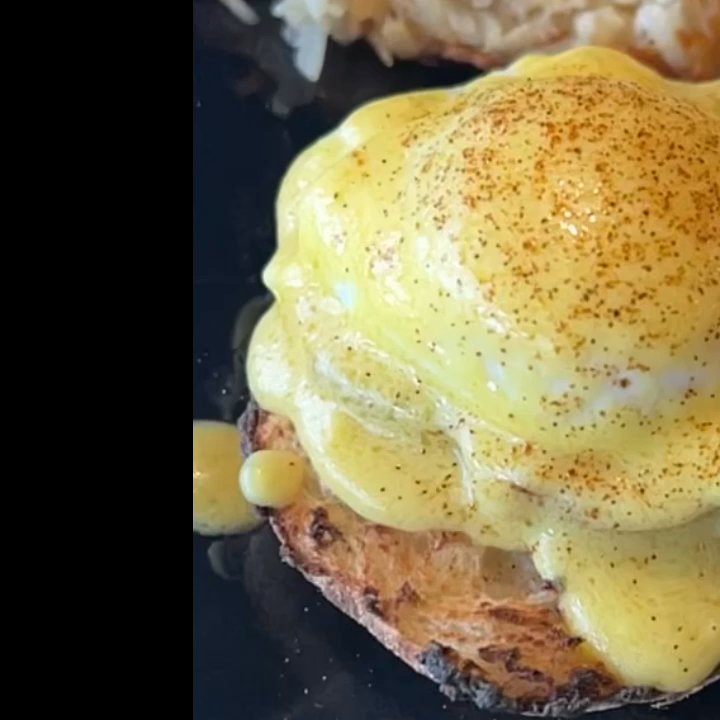 Browns Point Diner - Perfectly poached egg for my Eggs Benedict - New American Near Me - Tacoma, Washington
