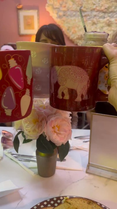 The Modern Rose - Cheers! Showing off our fancy mugs!! - Coffee & Tea Near Me - Deerfield Beach, Florida