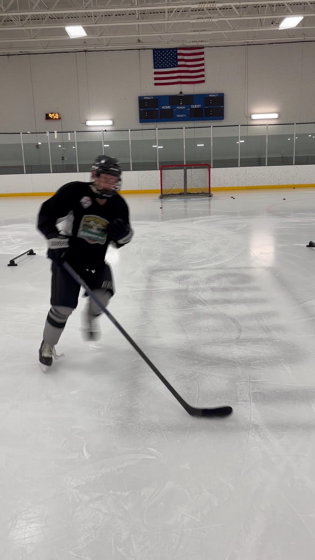 George McGrath - on ice training. Richfield, Minnesota