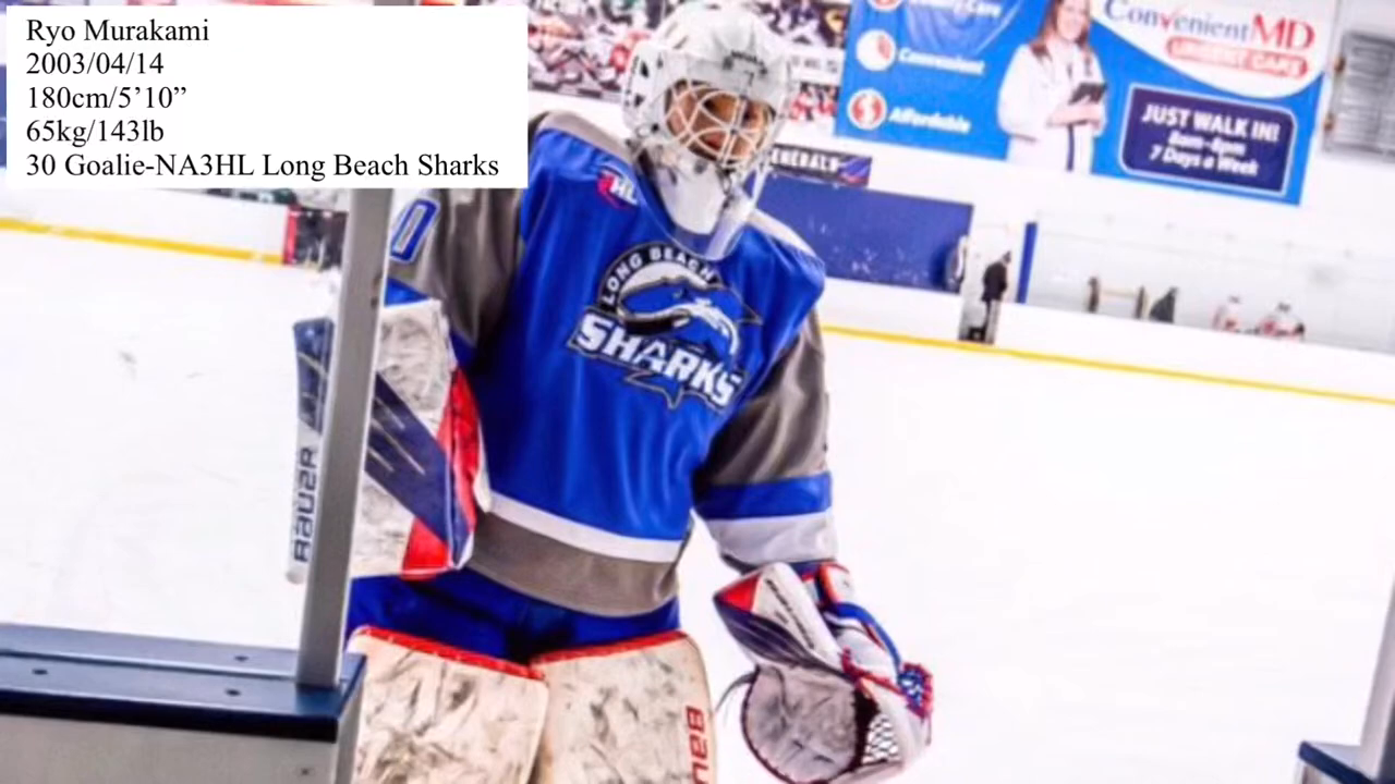 Goaltender Ryo Murakami 03 NA3HL Long Beach Sharks Highlight Saves 2021-22