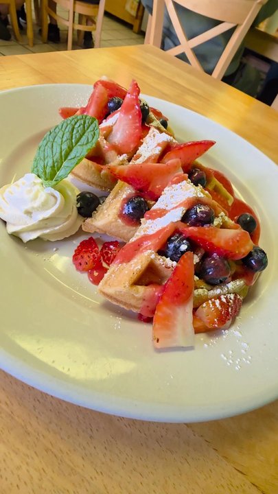 Gardenia's Cafe - Belgian Berry Waffle - February 2026 - Cafes Near Me - Gaithersburg, Maryland