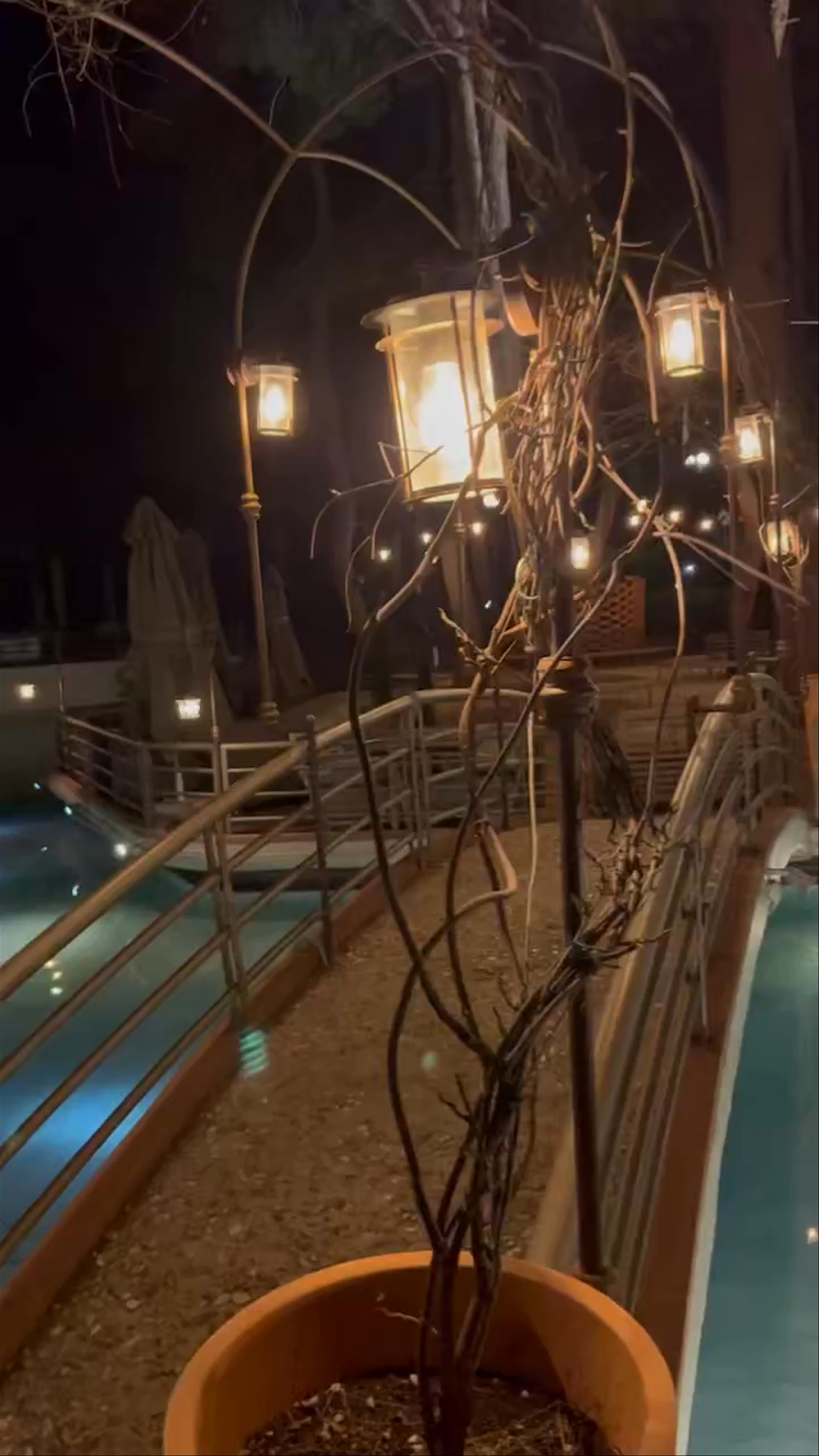 Enchanting Night Ambiance at Piu Verde, Papagos Greece