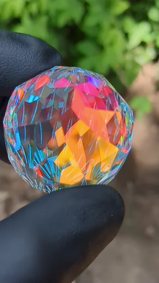 Preview pic of Dichroic faceted fantasy marble