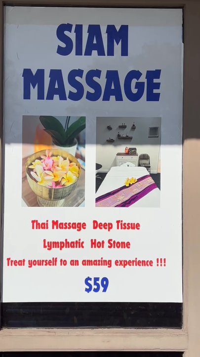 Siam Massage - Siam Massage!    $59/30 mins   1 hr      90 mins    2 hrs    Tell friends and family pls.     gift for holiday. - Massage Near Me - Camarillo, California