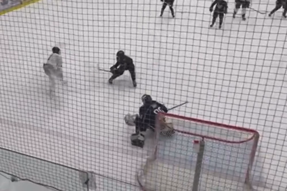 Parker Obney's Spectacular Save: A Battle on the Ice!