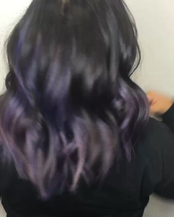 The Hair Robot - Feeling the absolute most after the @TheHairRobot creation-- Long bob and custom lilac color with metallic - Hair Stylists Near Me - Costa Mesa, California