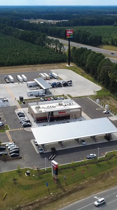 Wawa - Aerial view - Gas Stations Near Me - Hope Mills, North Carolina