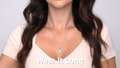 Larimar pendant necklace Pear