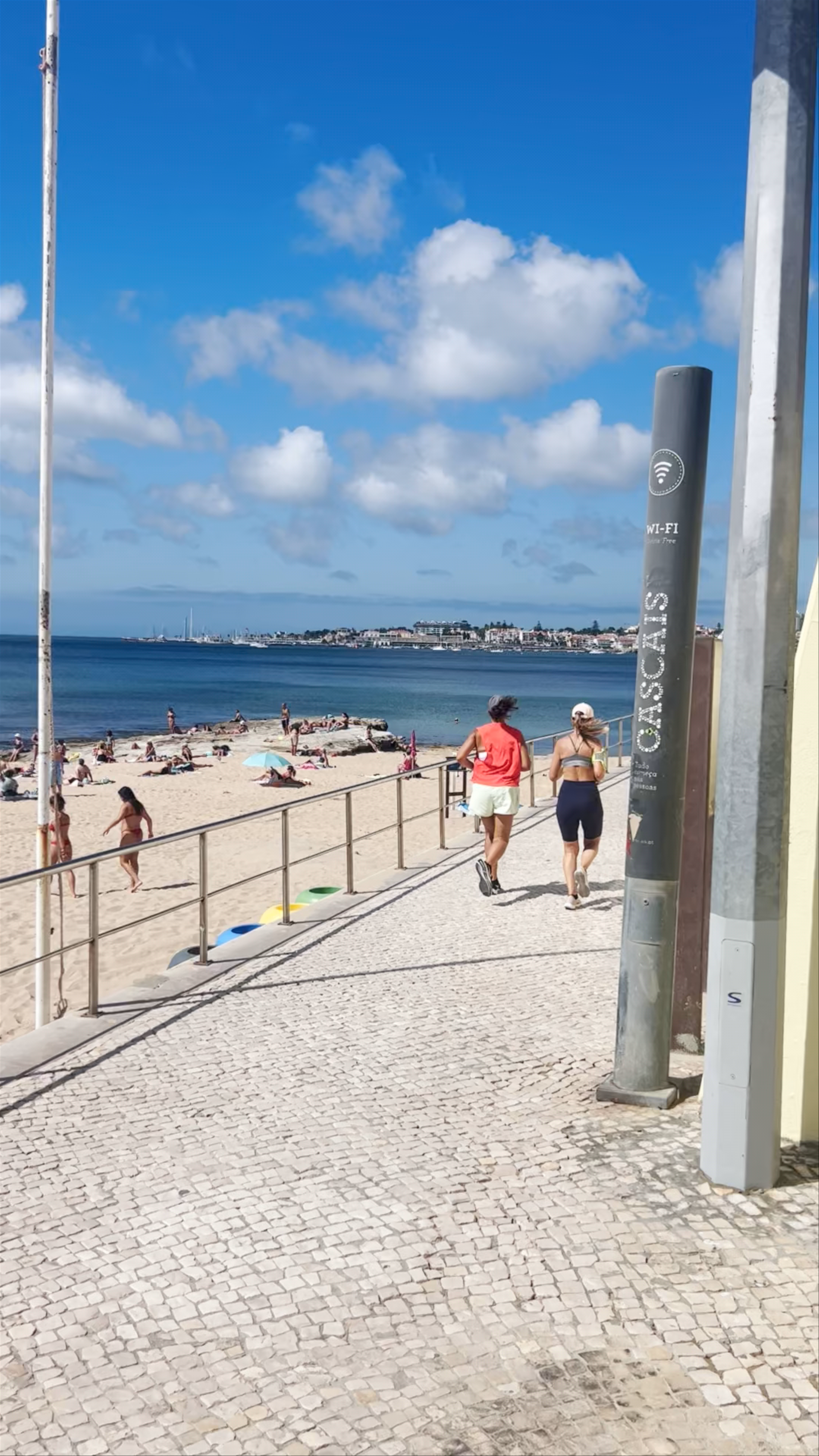 Sunny Day at Praia do Tamariz Beach, Portugal