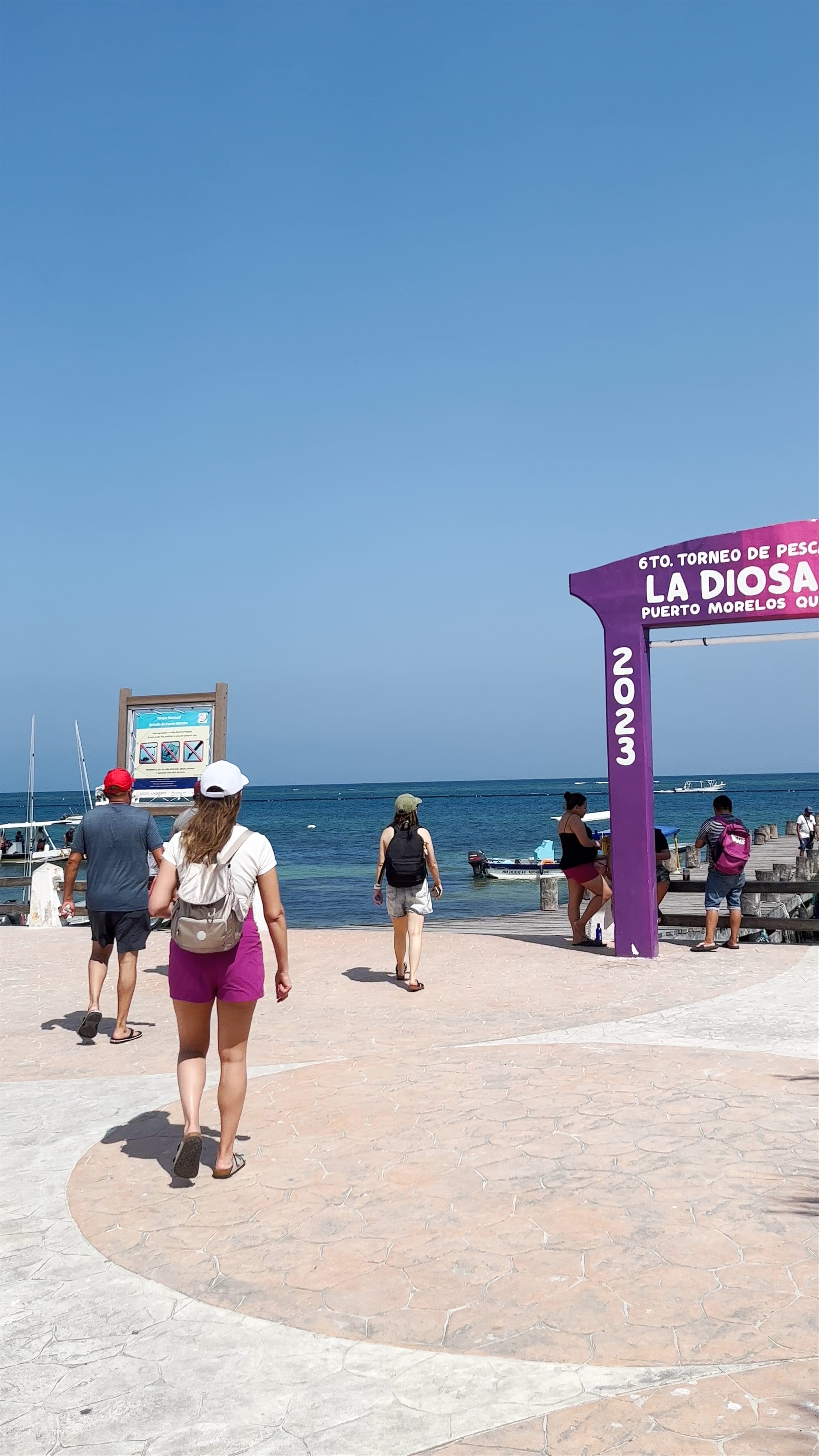 Sunshine Day at the Puerto Morelos Fishing Pier, Quintana Roo