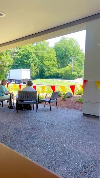 Starbucks - The outdoor seating area -- or part of it anyway - Coffee & Tea Near Me - Lake Oswego, Oregon