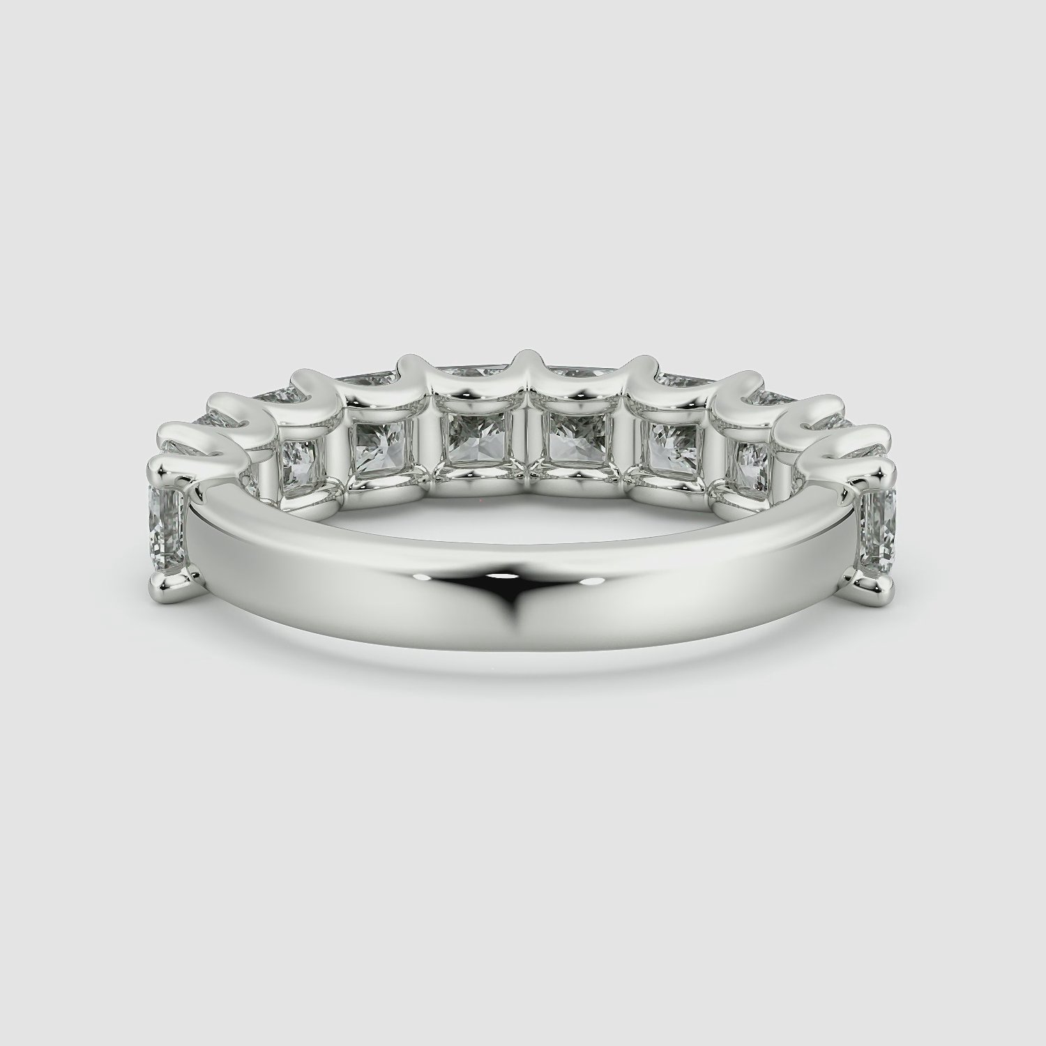 The Eternity Band | Princess | Platinum | bandStyle: half | caratWeight: 2.5ct