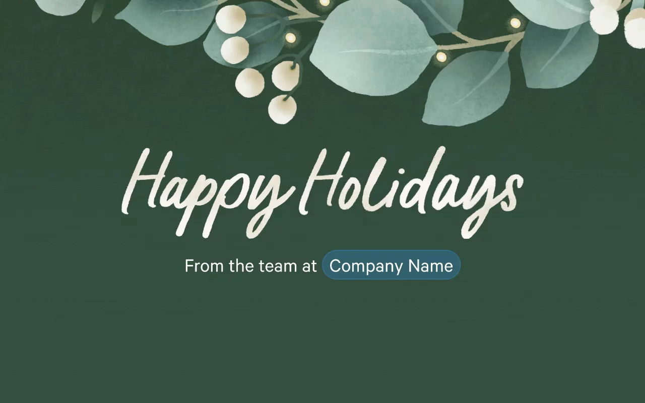 Preview of Happy Holidays Card Template