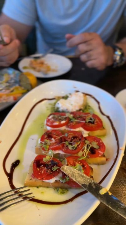 Morrow's - Tomato bruschetta, and Mardi Gras shrimp - Cajun/Creole Near Me - New Orleans, Louisiana
