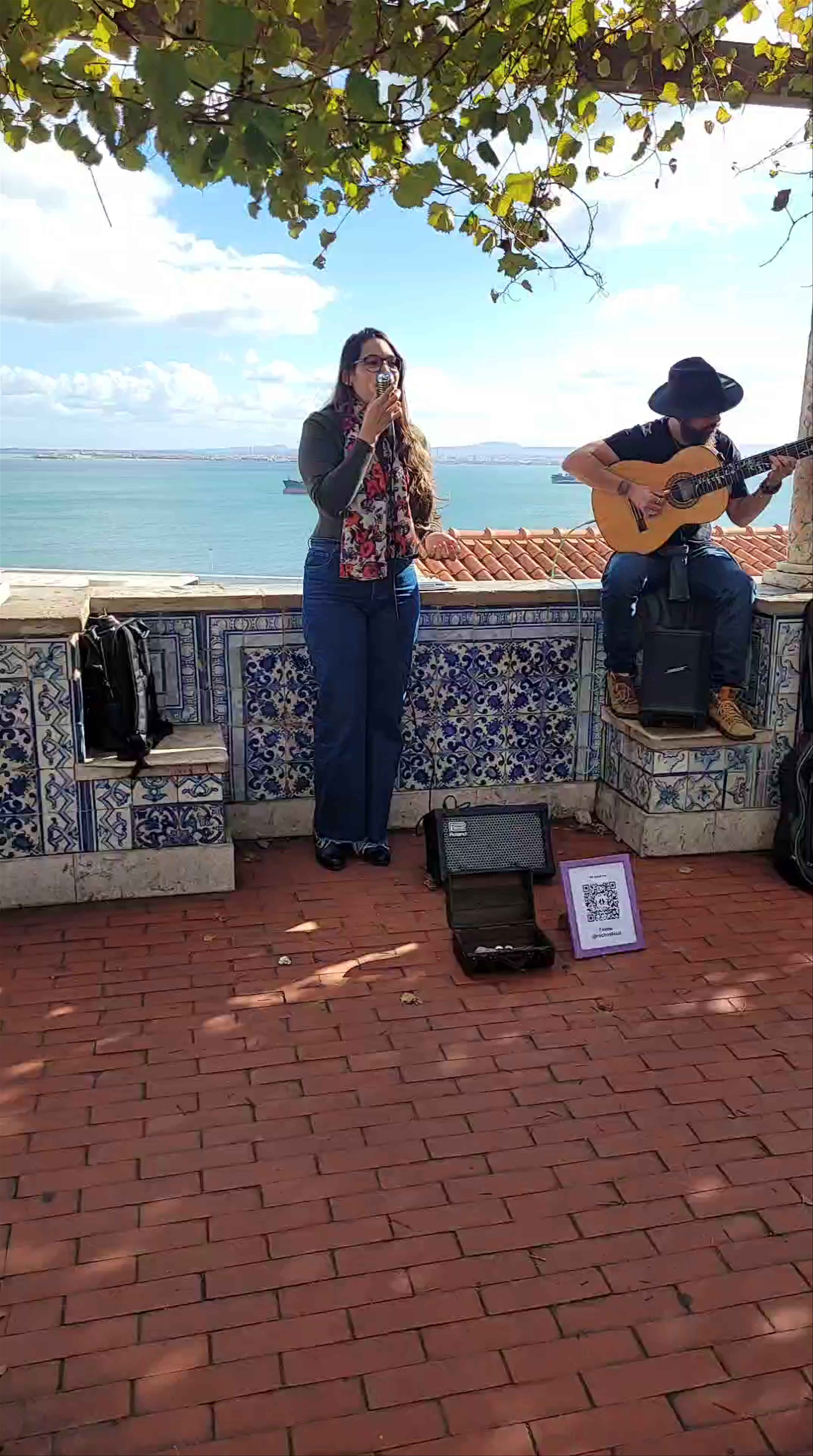 Live Fado Music at Miradouro de Santa Luzia, Lisbon