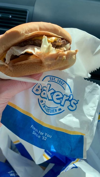 Baker's Drive-Thru - Single Baker With Cheese - Burgers Near Me - Fontana, California