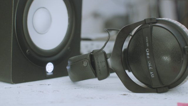 Putting headphones on