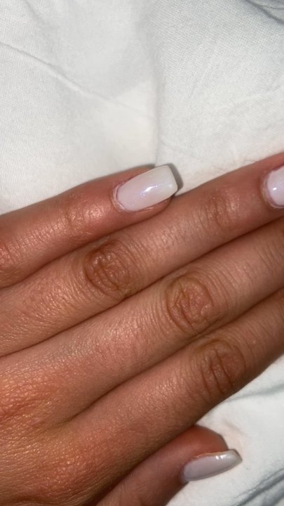 Queen Bee Nails and Spa - Nails after getting them reshaped. They were very nice about it and did it perfectly. - Nail Salons Near Me - Brighton, Massachusetts