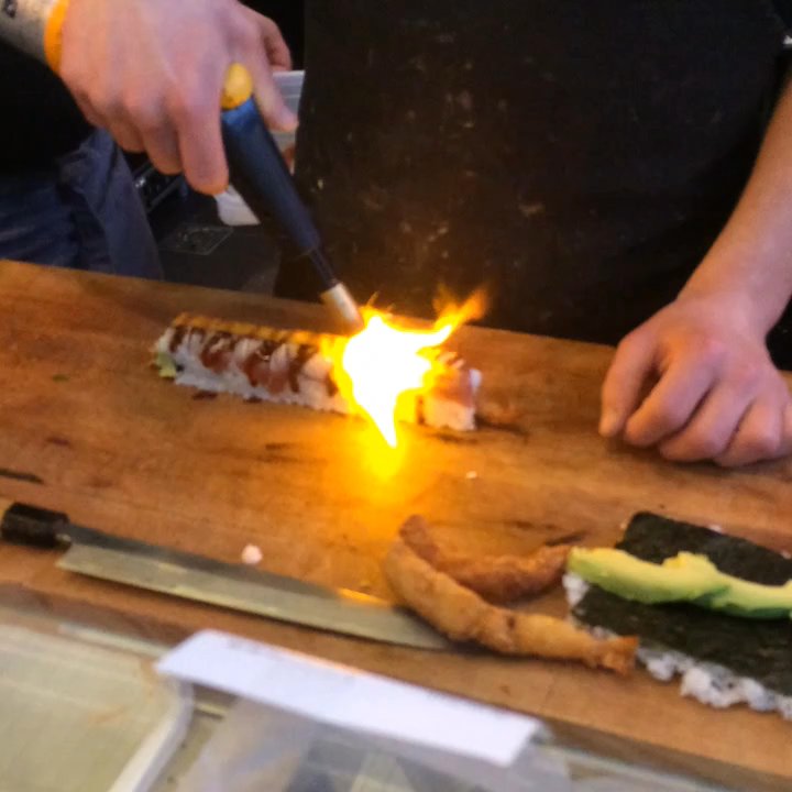 Sushi Lovers - Grilling the sushi with blowtorch - Sushi Bars Near Me - Copenhagen, 84