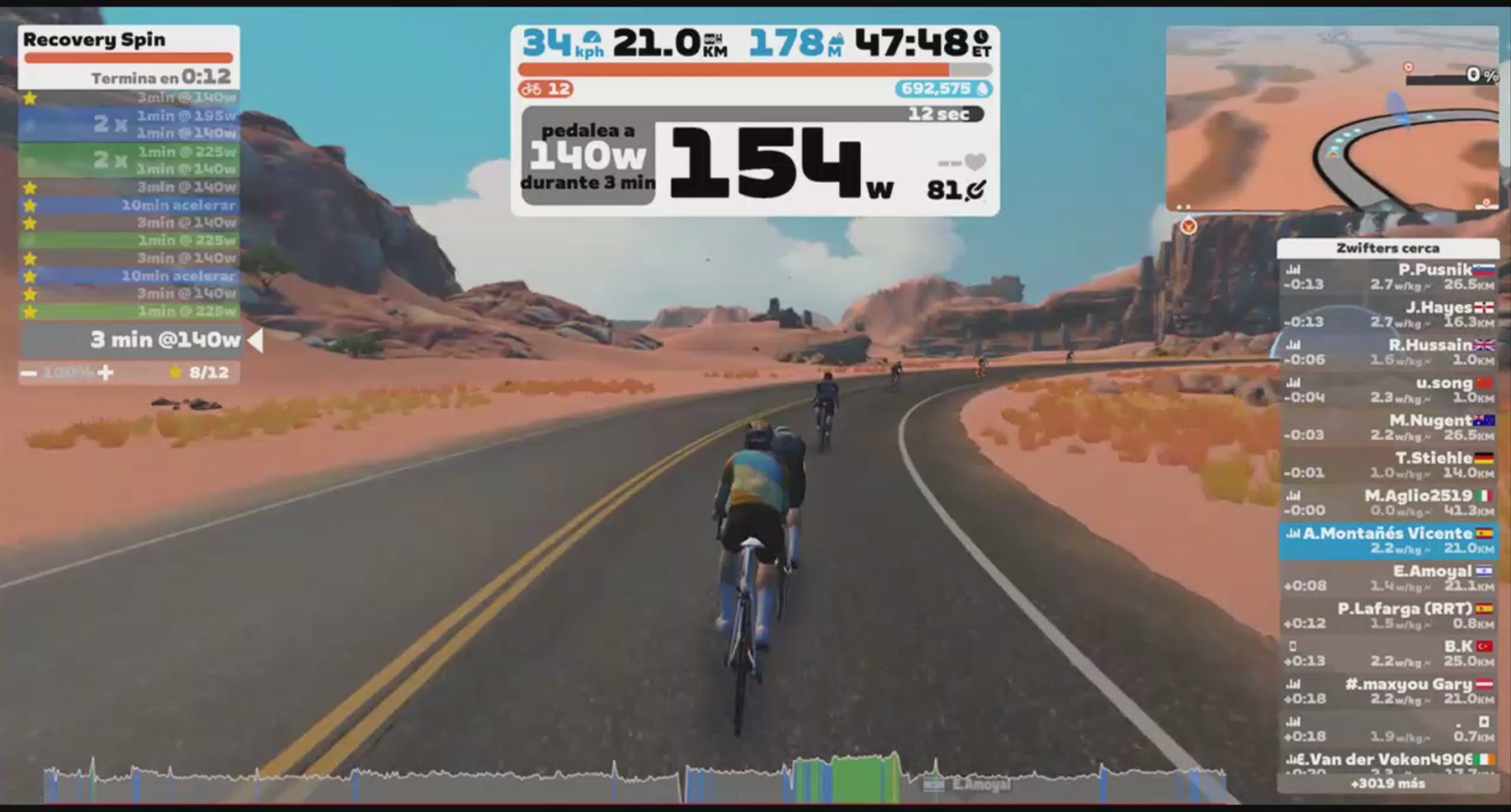 Zwift - Recovery Spin in Watopia