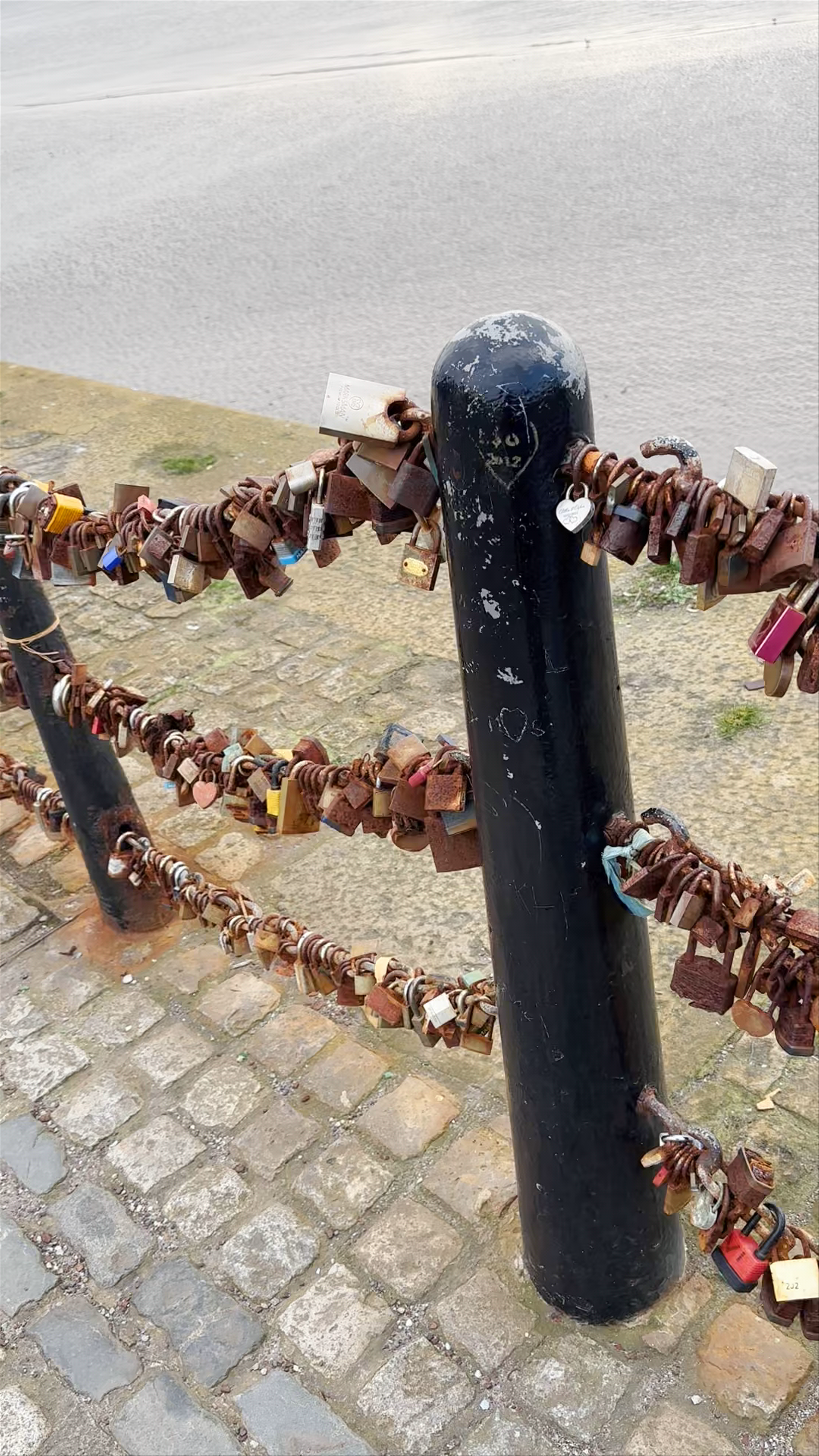 Love Locks at Waterfront Pier Head Promenade Liverpool