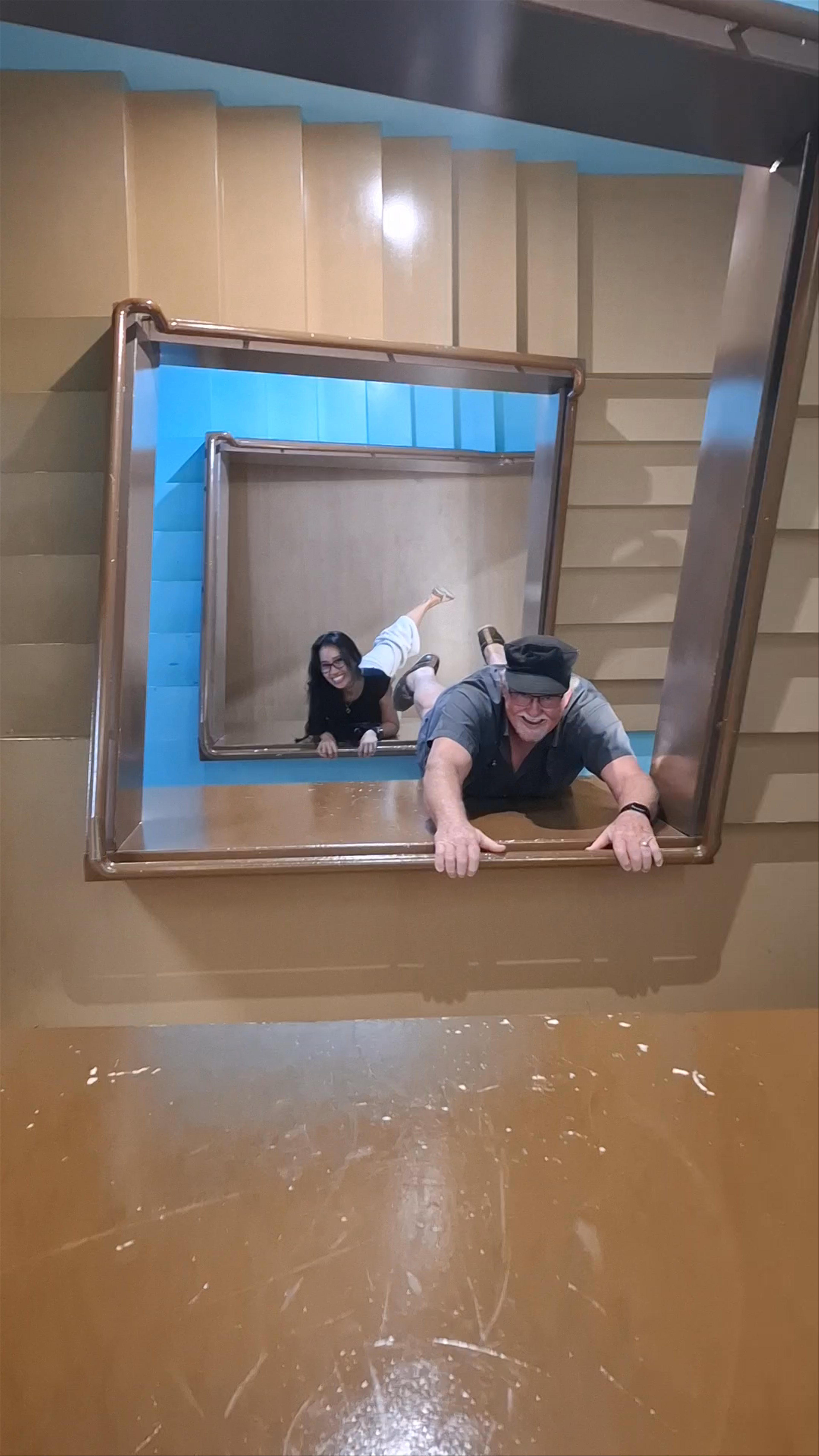 Defying Gravity: Playful Stairwell Illusion in Seattle