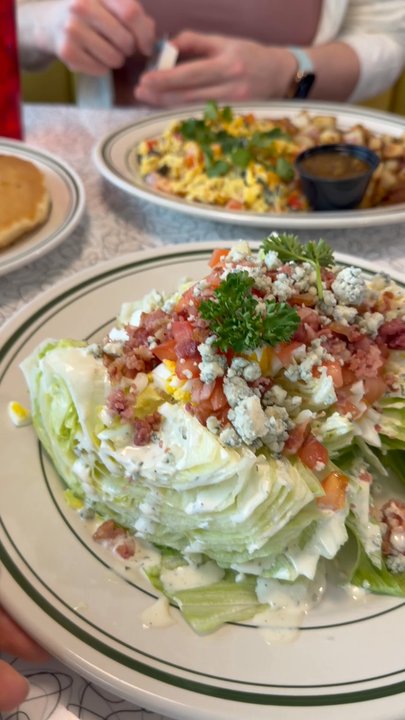 Daytrip Diner - miga scramble, soprano scramble, biscuits and gravy, wedge salad (ALL SO GOOD) - Diners Near Me - Grapevine, Texas