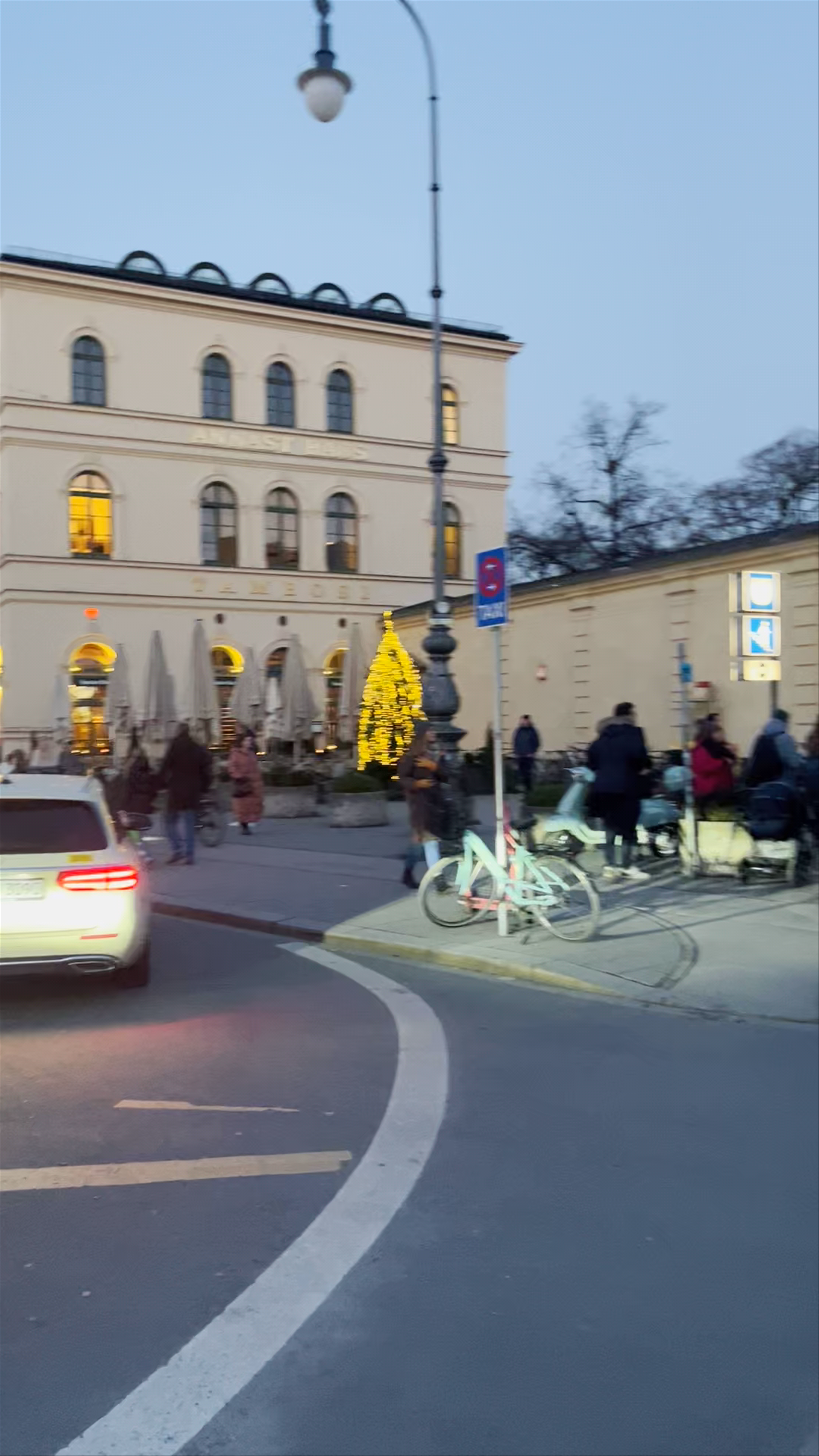 Odeonsplatz at Twilight: Historic and Vibrant Munich Cityscape