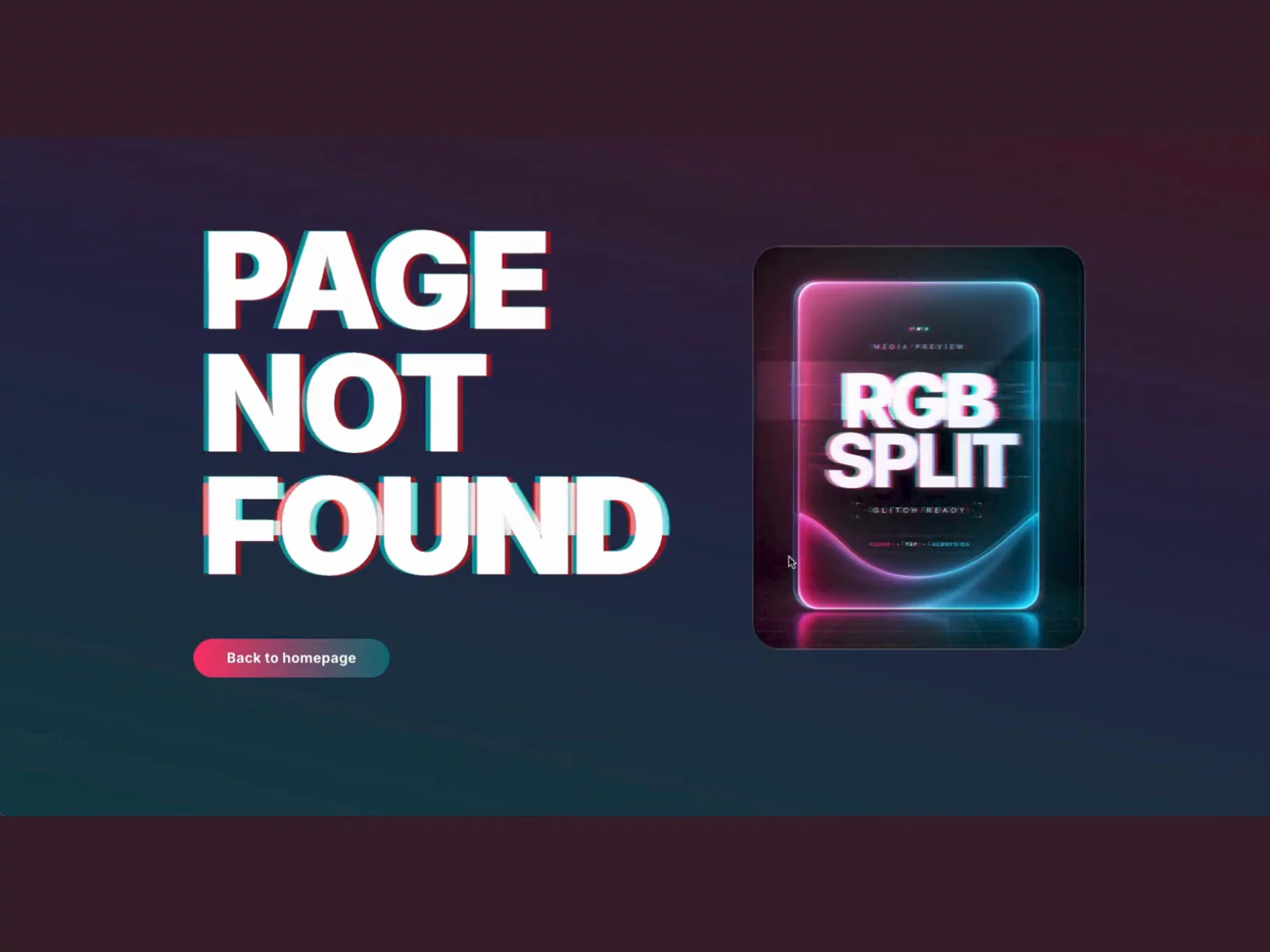 Glitch RGB Landing