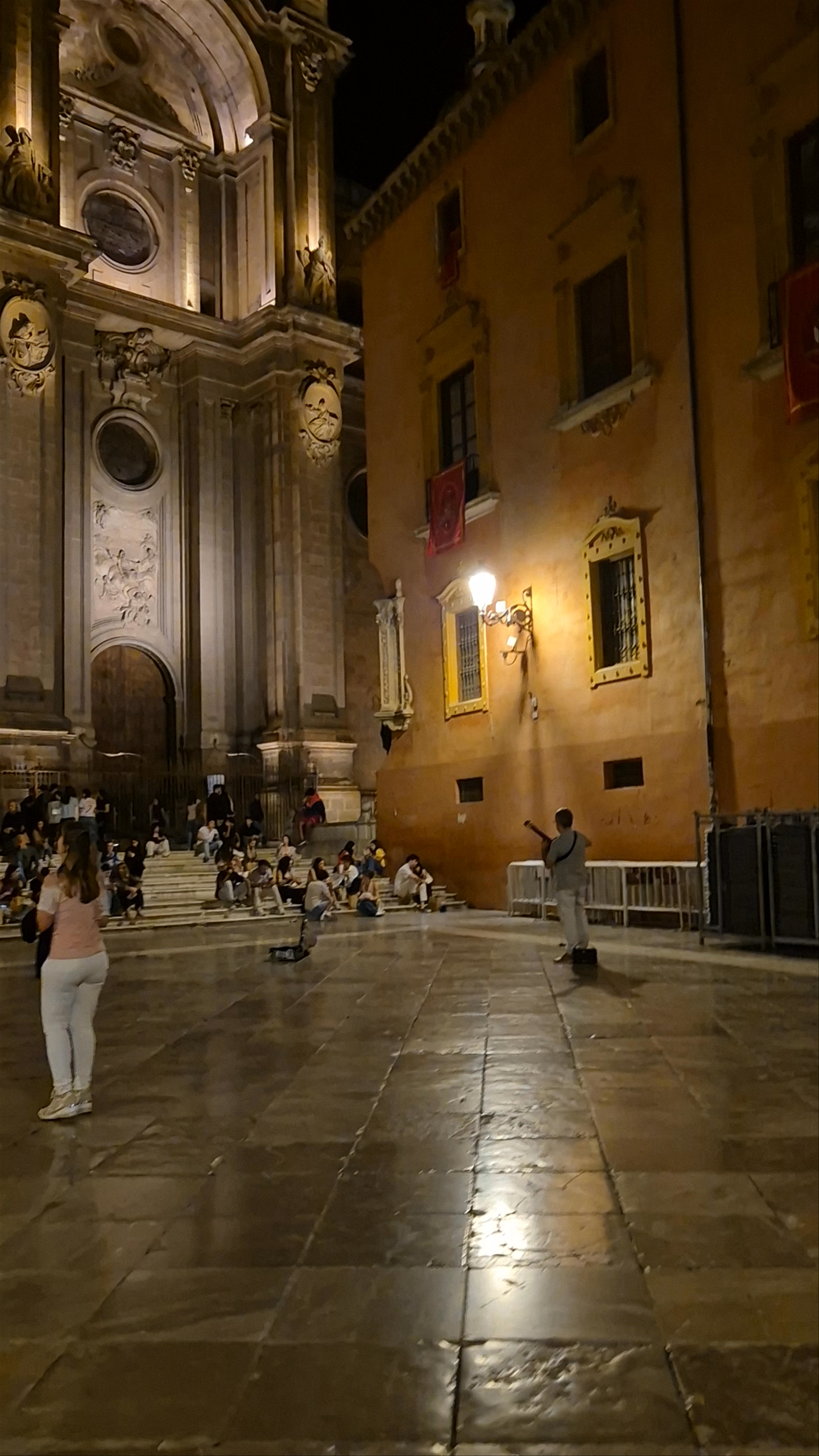 Granada Cathedral Plaza Nightlife: Music and Magic under Historic Lights