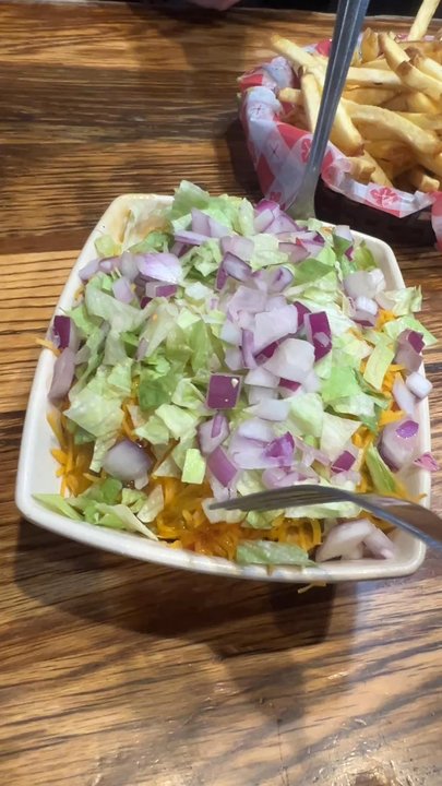 Laguna Burger - Small frito pie with green chile sauce - Burgers Near Me - Albuquerque, New Mexico